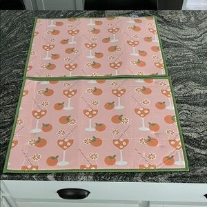 Pink and Green Fruit Pattern Placemats